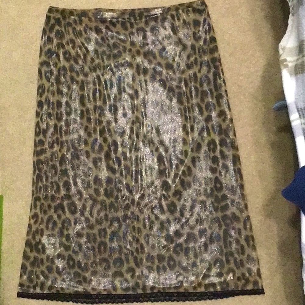 Leopard Pencil/straight  Skirt